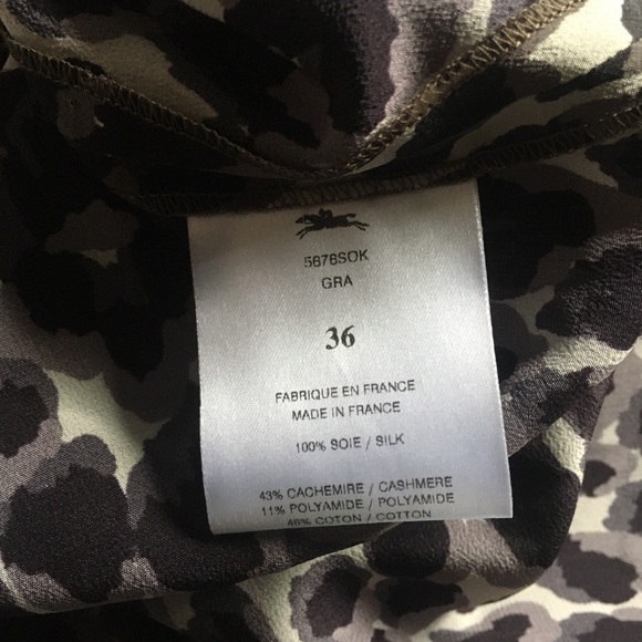Longchamp Leopard Print Silk Top (NWT)- Size:4 - Picture 7 of 8